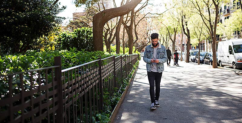 texting while walking